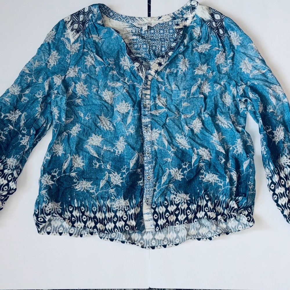 Liverpool Blue Floral Women's Blouse